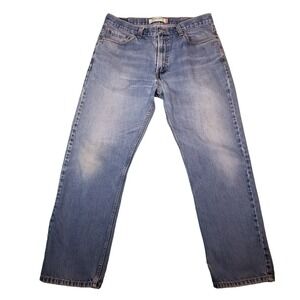 Levis 505 Jeans Mens 38x32 (Fits 37x31) Regular Fit Straight Blue Faded Denim